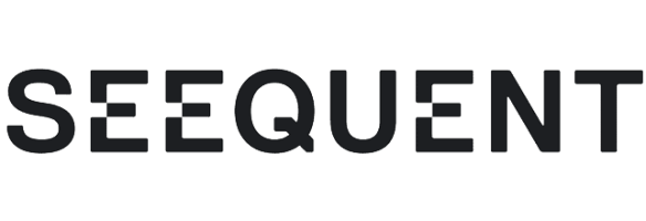 Black text reading "SEEQUENT" on a white background.