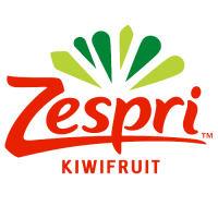 Logo of Zespri Kiwifruit featuring the word "Zespri" in red with stylized green leaf shapes above and "Kiwifruit" in smaller text below.